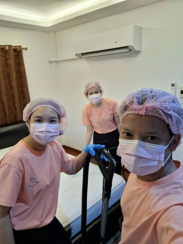 ทำความสะอาดกำจัดไรฝุ่นที่นอน