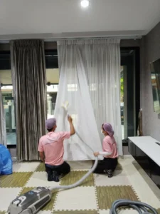 บริการทำความสะอาดผ้าม่านครบวงจร กำจัดไรฝุ่นล้ำลึก