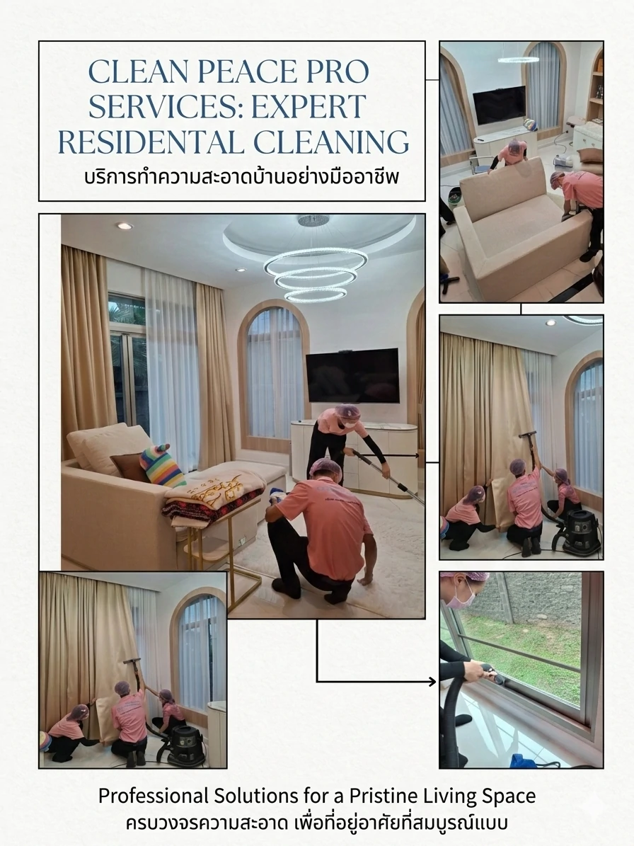 กำจัดไรฝุ่น ผ้าม่าน & โซฟา สะอาดลึกถึงข้างใน